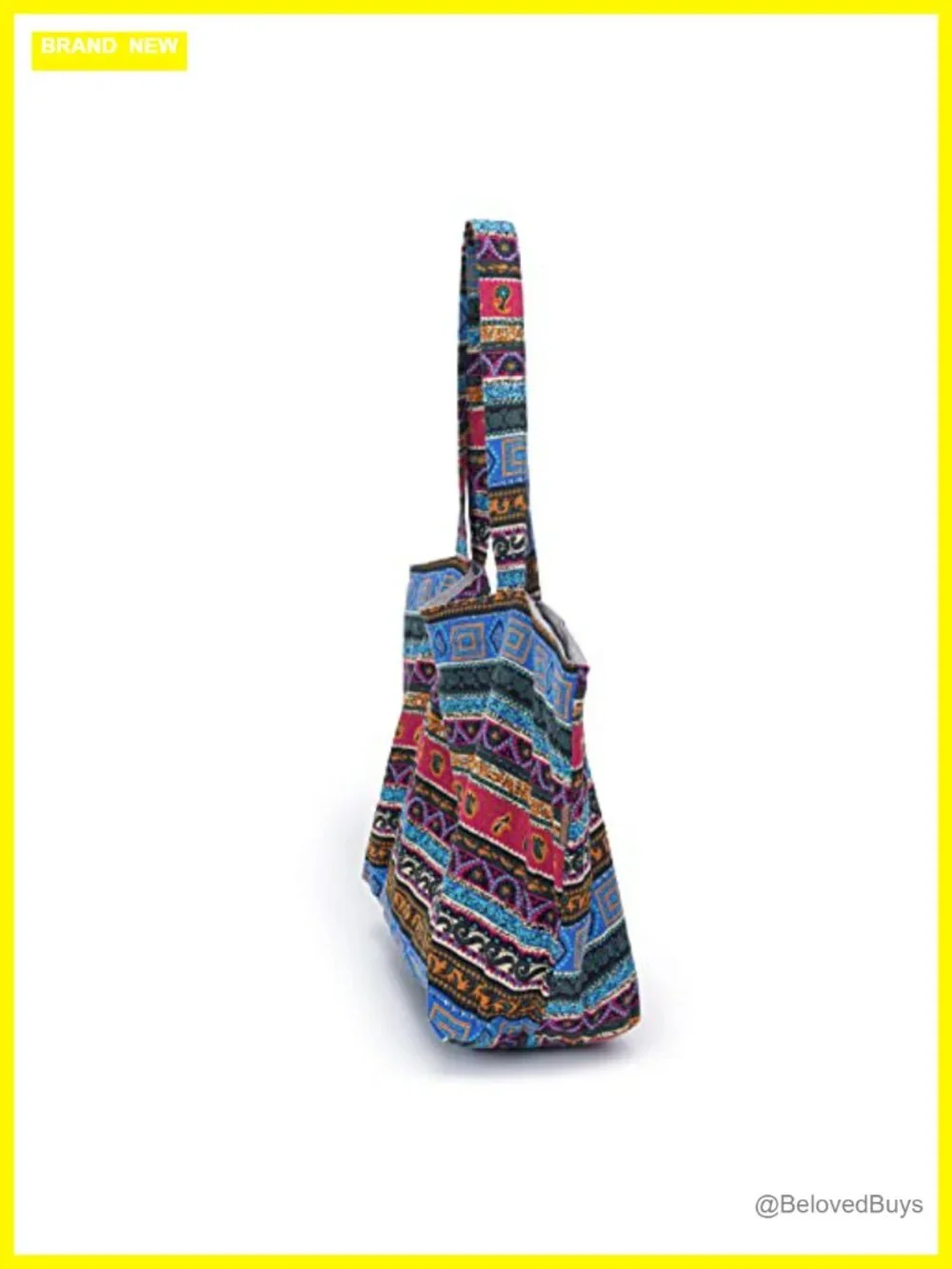 Bohemian Canvas Tote Bag Large Hippie Shoulder Bag